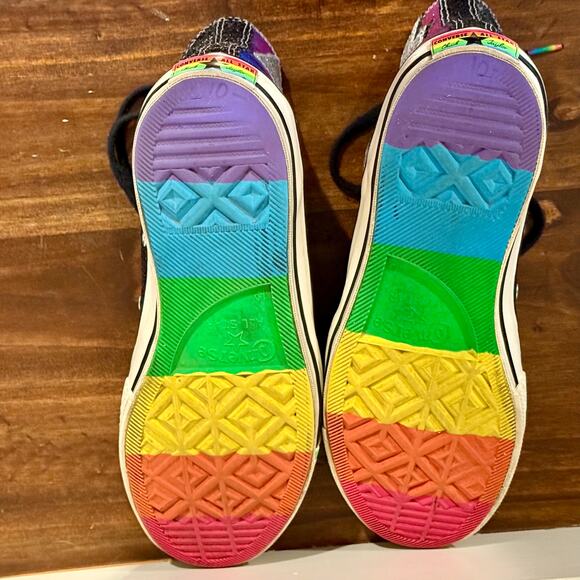 Chuck Taylor Converse HTC Limited Edition Glittery Rainbow Mens Size 10 Hi Tops main image 16